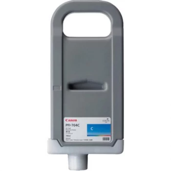 Image of Canon PFI704C Cyan Ink Cartridge