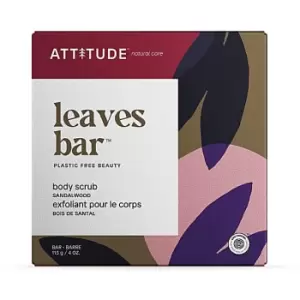 image of Attitude Leaves Bar Body Scrub - Sandalwood