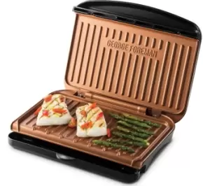 Image of GEORGE FOREMAN 25811 Medium Fit Grill - Black & Copper