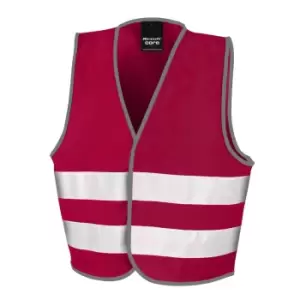 image of SAFE-GUARD by Result Childrens/Kids Core Enhanced Hi-Vis Vest (10-12 Years) (Burgundy)