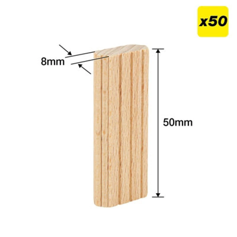 Image of Trend Ten/8X50/50 Beechwood Mortice Tenons 8X50mm Festool Domino System X50