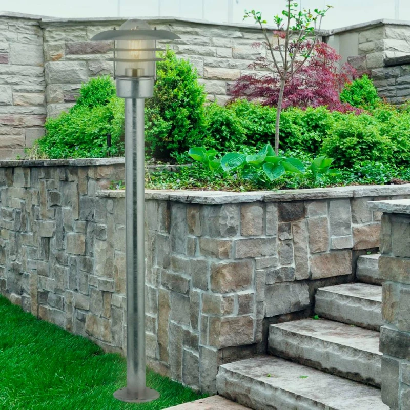 Image of Lighting Collection Galvanised Outdoor Lantern Post