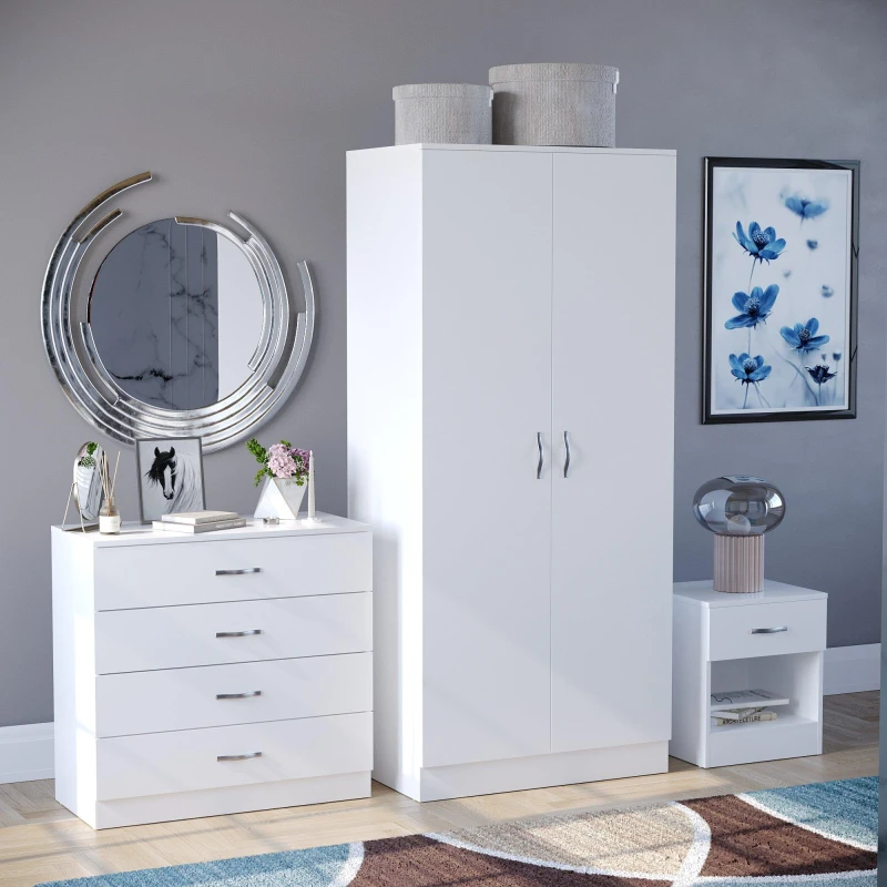 Image of Lassic Vida Designs Riano 3 Piece Bedroom Set White unisex Set of 3