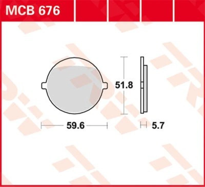 Image of TRW Lucas Brake pad MCB676