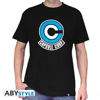 Image of Dragon Ball - Db/ Capsule Corp Mens X-Small T-Shirt - Black