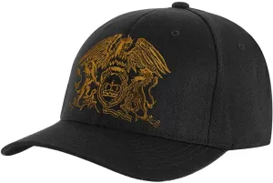 image of Queen - Gold Classic Crest Mens Baseball Cap - Black