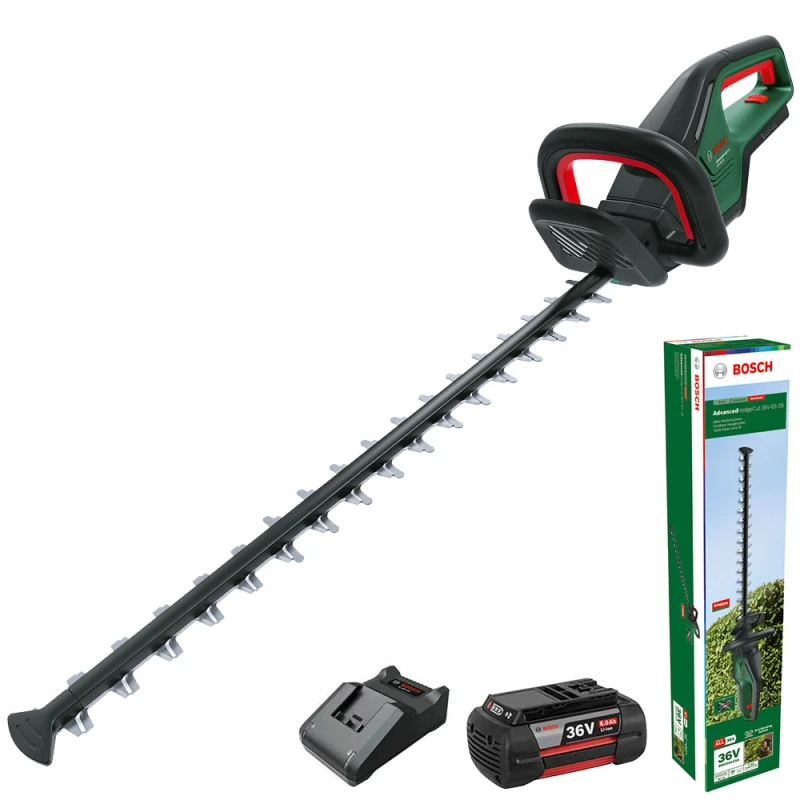 Image of Bosch ADVANCEDHEDGECUT 36V-65 36v Cordless Brushless Hedge Trimmer 650mm 1 x 6ah Li-ion Battery Charger ADVANCEDHEDGECUT 36V-65