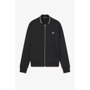 Image of Fred Perry Zip Through Sweatshirt - Black
