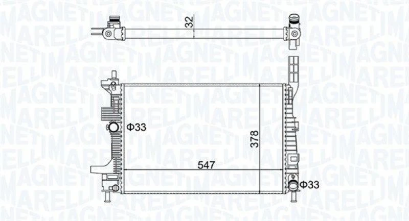 Image of MAGNETI MARELLI Engine radiator MAGNETI MARELLI 350213159700