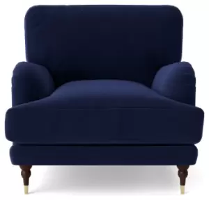 Image of Swoon Charlbury Velvet Armchair - Ink Blue