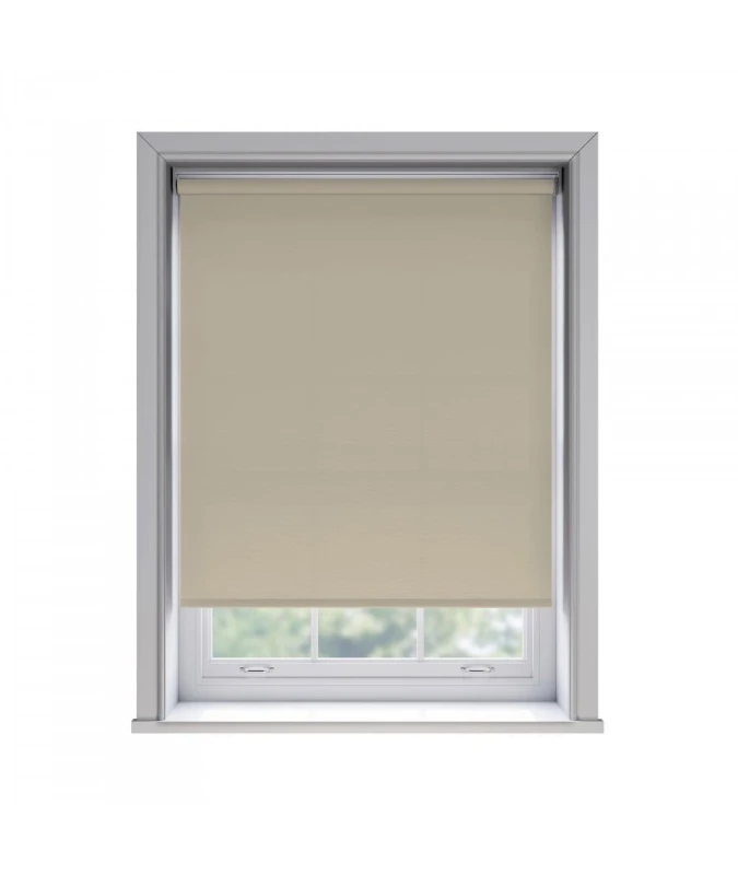 Image of New Edge Blinds No Drill Taupe Thermal Blackout Roller Blind 170cm Drop Size: 180cm Taupe Unisex 180 cm