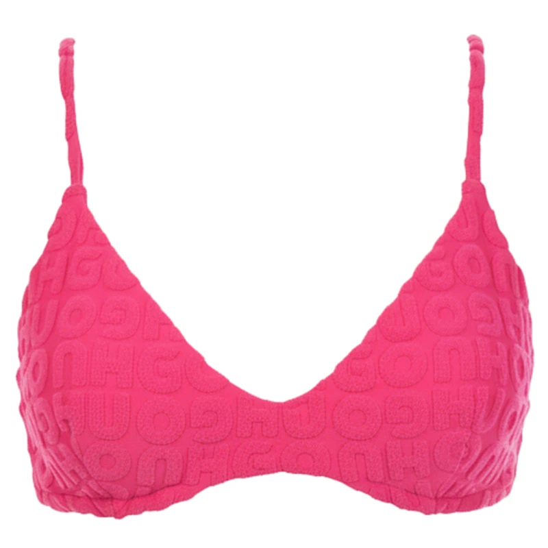 Image of Hugo Towel Triangle Bikini Top Pink female XS