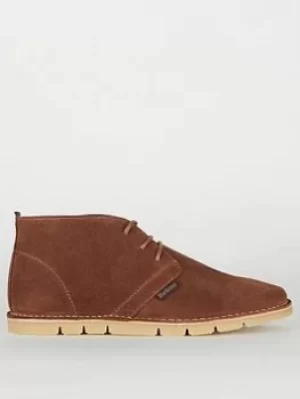 Image of Barbour Barbour Ledger Suede Stitch Down Chukka Boots, Chestnut, Size 10, Men
