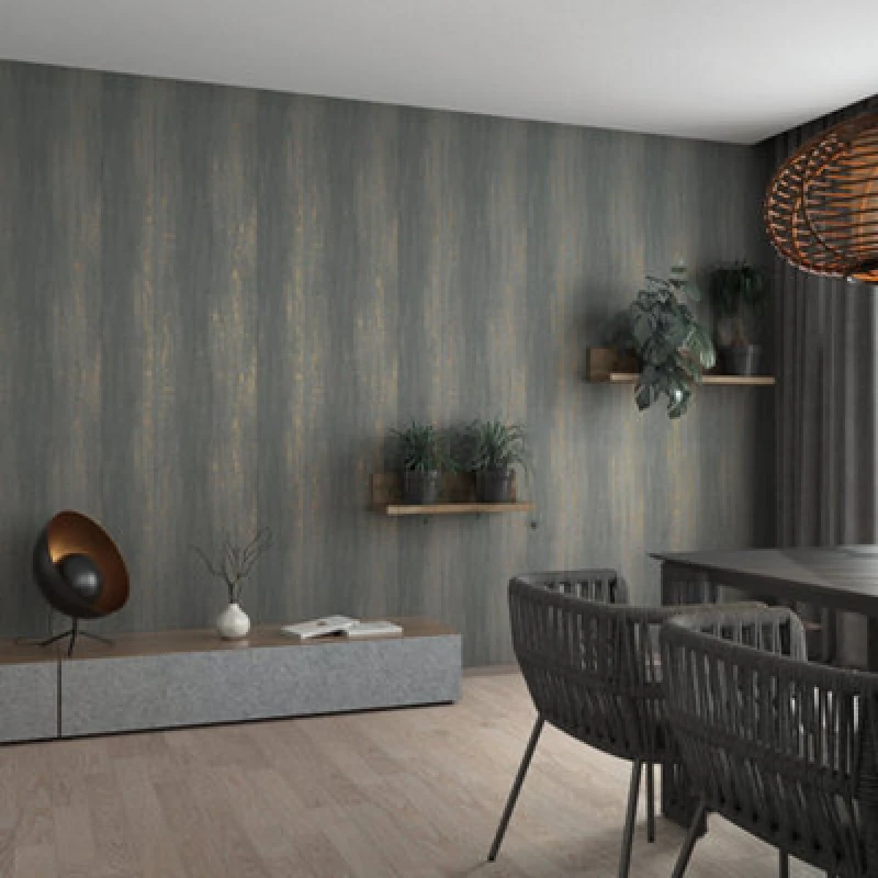Image of Galerie Industrial Effects Anthracite Glitter Rough Texture Wallpaper Roll