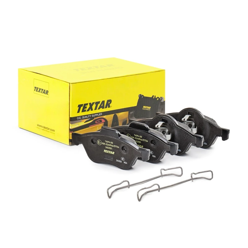 Image of TEXTAR 2453501 Brake pad set Q+ not prepared for wear warning indicator, with accessories Brake Pad Set,disc brake (402)