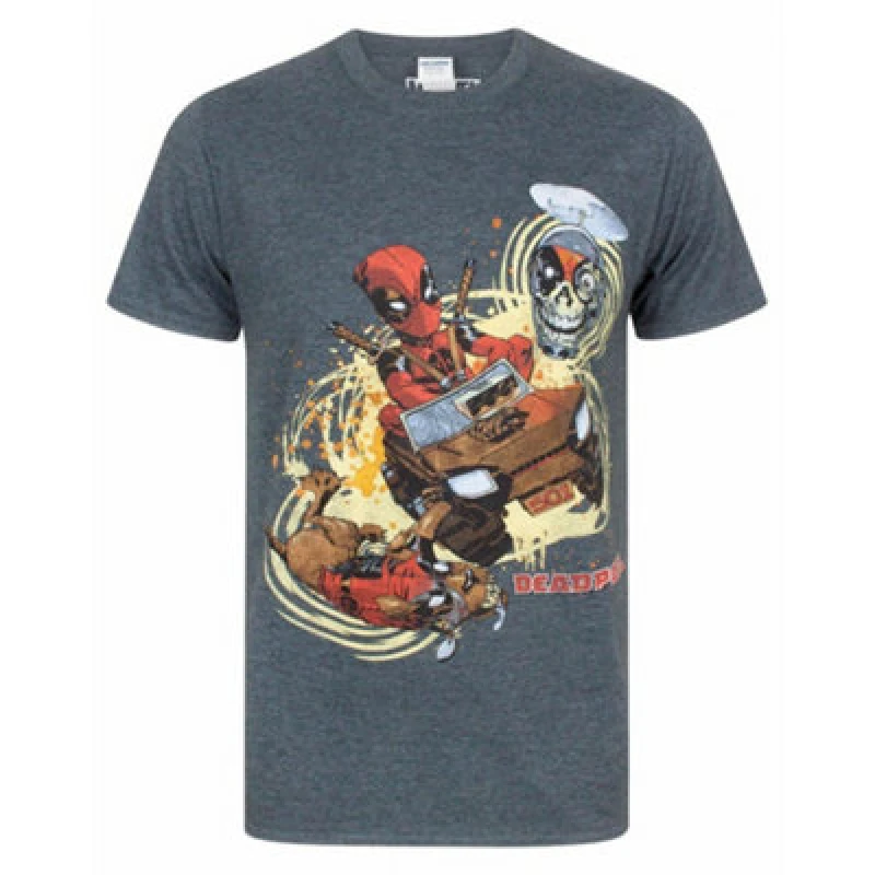 Image of Marvel Marvel Men Short Sleeved T-Shirt in Grey Size: Small Grey S Male 5056210102473