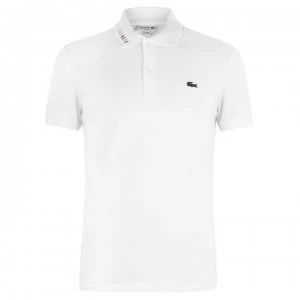 Lacoste Rainbow Logo Polo Shirt - White