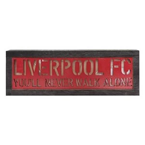Image of Liverpool FC Light Up Wooden Sign