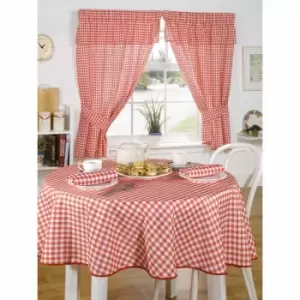 Image of Emma Barclay Kitchen Curtain Set Molly 46 x 42 Red