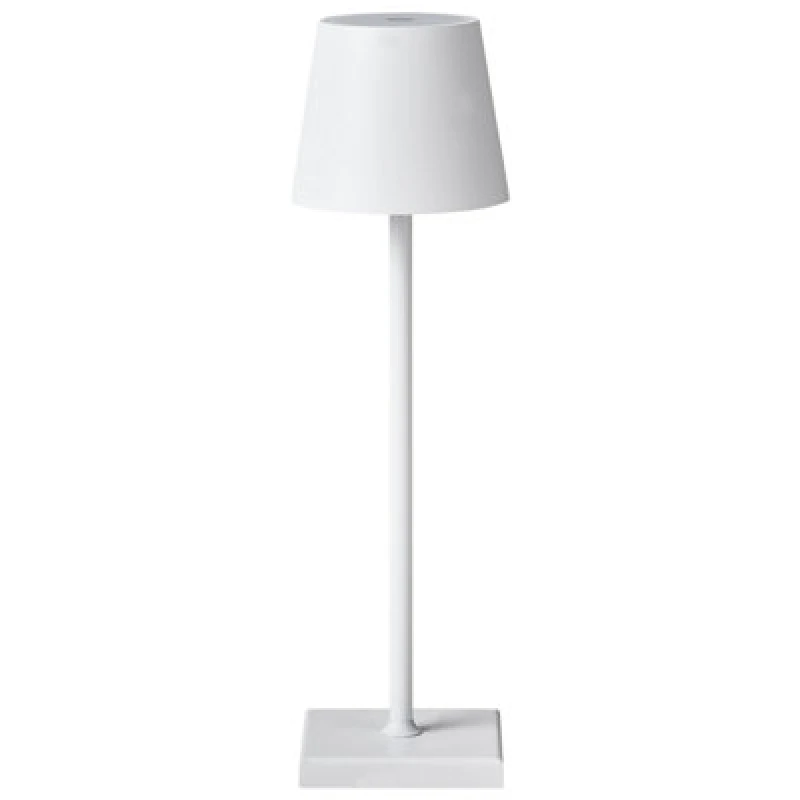 Image of Beliani Wireless LED Table Lamp Baceiro With Dimmer Metal White