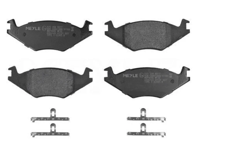 Image of MEYLE 025 208 8917 Brake pad set Front Axle, excl. wear warning contact, Original Quality, with anti-squeak plate Brake Pad Set,disc brake (402)