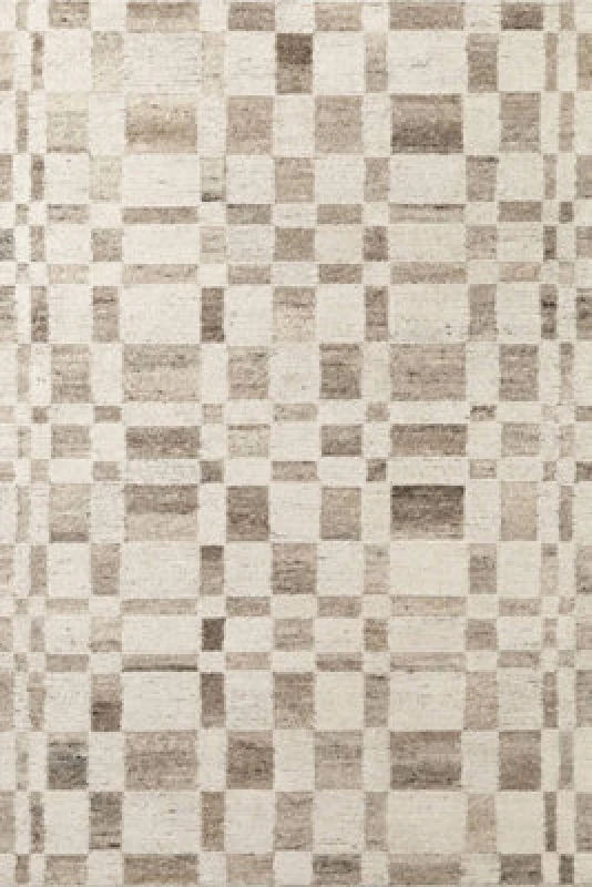 Image of The Rugs Vikosa Wool Rug Structa Handcrafted Cream Brown Abstract