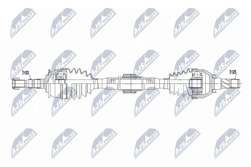 Image of NTY NPW-PL-155 Drive shaft Manual Transmission, Front Axle Right Drive Shaft (13)