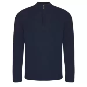 image of Ecologie Mens Wakhan Zip Neck Sweater (L) (Navy)