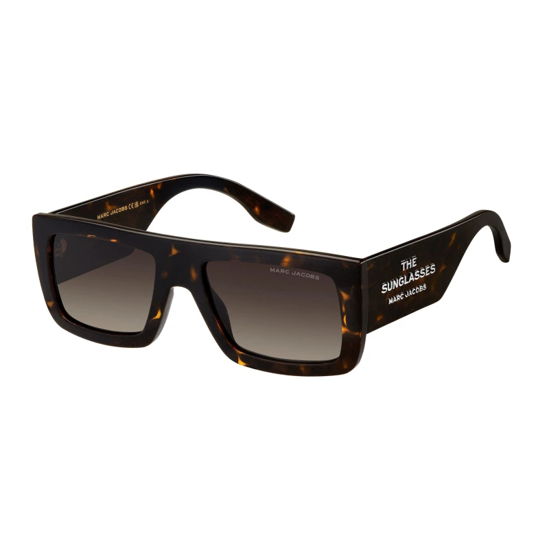 Image of Marc Jacobs Womens Rectangle Sunglasses Havana female 53 cm