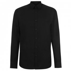 Image of Pierre Cardin Long Sleeve Shirt Mens - Black