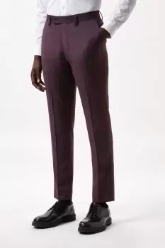 image of Mens Skinny Burgundy Micro Texture Suit Trousers