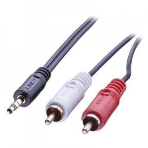 Image of Lindy 35685 audio cable 10 m 2 x RCA 3.5mm Black
