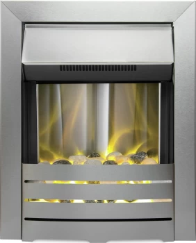 image of Adam Helios Electric Inset Fire - Brushed Steel