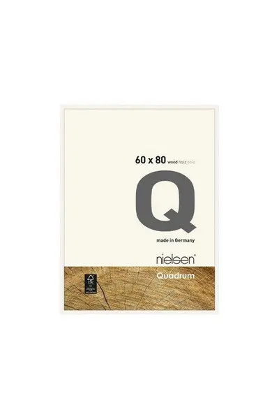 Image of Nielsen Quadrum 60 x 80cm Wooden Picture Frame With Protective Glass Front White