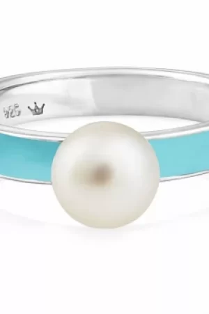 image of Jersey Pearl Viva Freshwater Pearl Light Blue Ring Size N JEWEL VIVALRLB-N