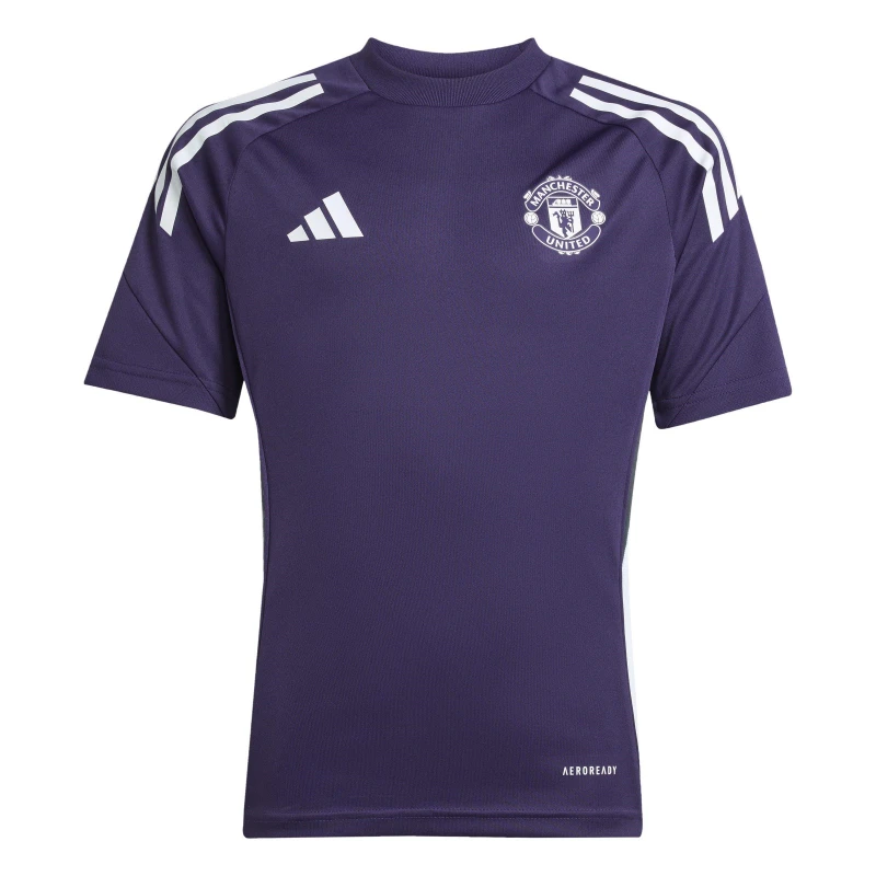 Image of adidas Manchester United Training Top 2025 2026 Juniors Purple male 7-8 Years