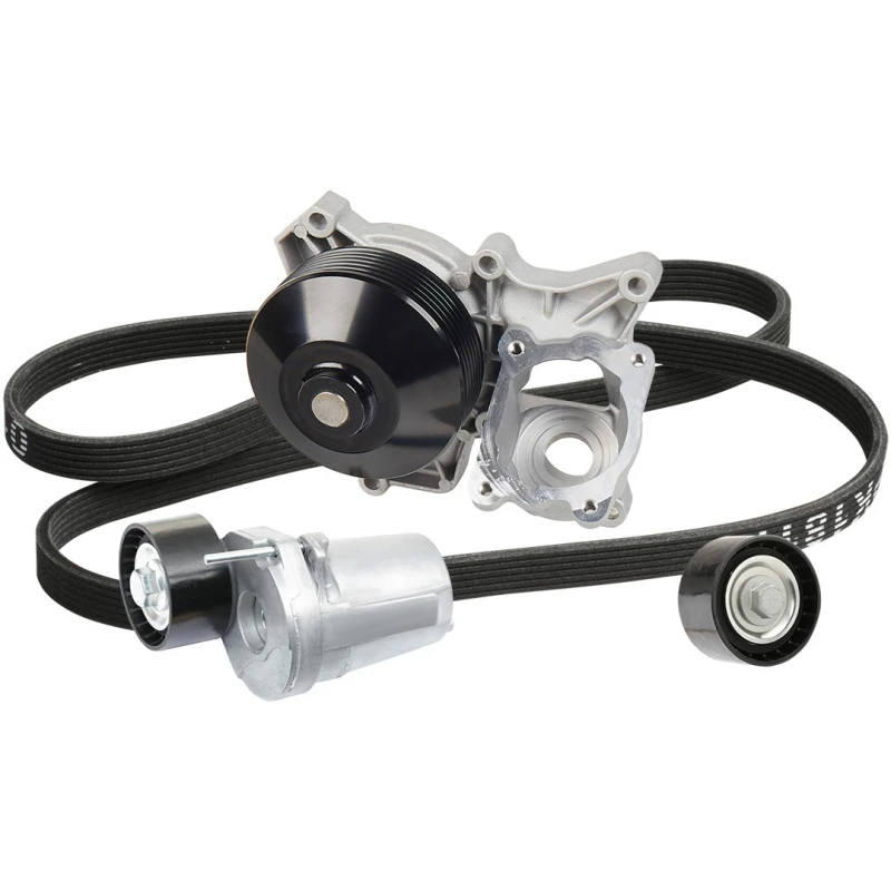 Image of RIDEX 4172P0078 Water Pump + V-Ribbed Belt Kit with water pump, Check alternator freewheel clutch & replace if necessary Water Pump + V-Ribbed Belt K