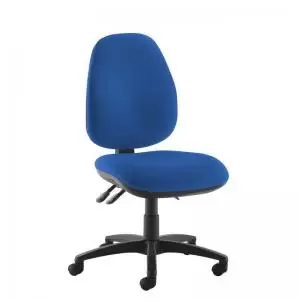 Image of Jota high back operator chair with no arms - blue