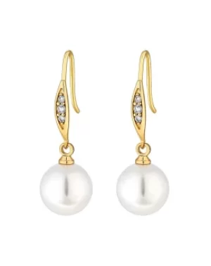Image of Jon Richard Gold Pearl Drop Earrings