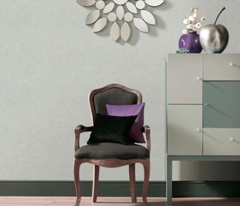 Image of Erismann Wallpaper Erismann Dash Plain Light Green Vinyl Wallpaper Green