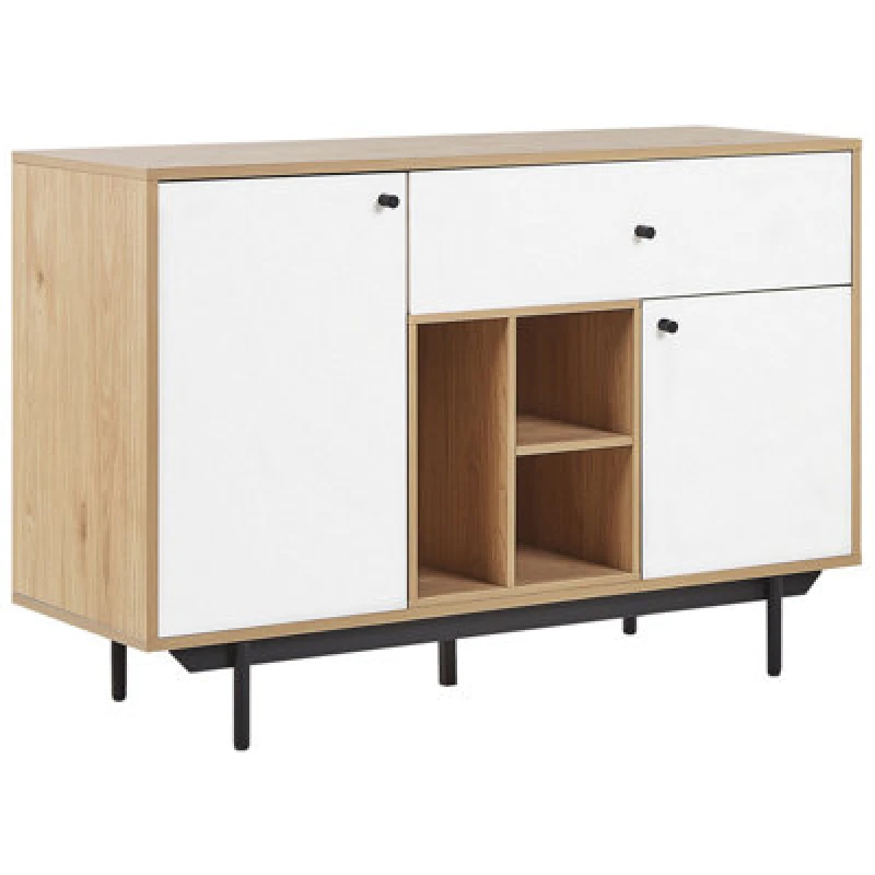Image of Beliani 2 Door Sideboard Itaca Brown/ White