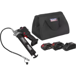 image of Sealey CP20VGRG 20v Cordless Grease Gun 1 x 2ah & 1 x 4ah Li-ion Charger Bag