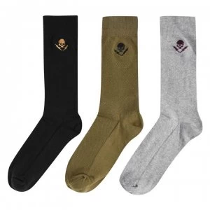 Image of Firetrap Textured Socks Mens - Black/Grey