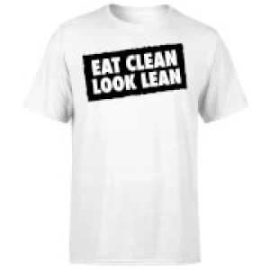Image of Eat Clean Look Lean T-Shirt - White - 5XL