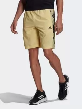 Image of adidas Essentials Brandlove Woven Shorts, Black/White Size M Men