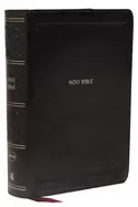 Image of nkjv end of verse reference bible compact leathersoft Black red letter comf