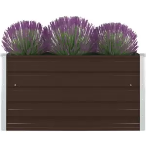 image of Raised Garden Bed 100x100x45cm Galvanised Steel Brown vidaXL - Brown