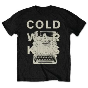 Image of Cold War Kids - Typewriter Unisex Large T-Shirt - Black