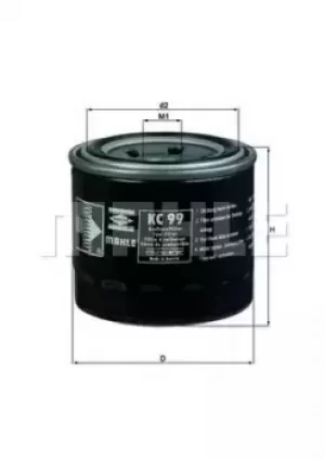 image of Fuel Filter KC99 79881434 by MAHLE Original