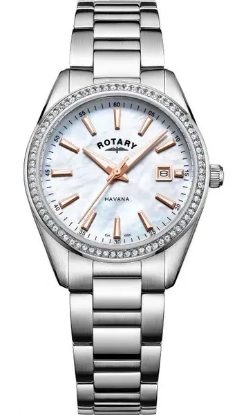 image of Rotary Watch Havana Quartz Ladies D - White RTY-774